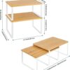 Bamboo Dual-Size Cabinet Organizer Set （2-piece）