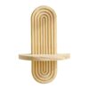 Pine Wood Geometric Wall Shelf (Home Decor)