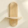 Pine Wood Geometric Wall Shelf (Home Decor)