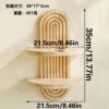 Pine Wood Geometric Wall Shelf (Home Decor)
