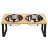 Elevated Bamboo Pet Feeding Bowl Set (Double/Triple Bowl)