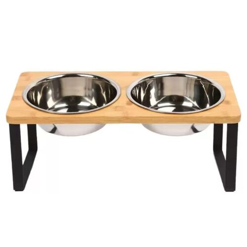 Elevated Bamboo Pet Feeding Bowl Set (Double/Triple Bowl)