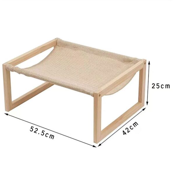 Pine Wood Single/Double-Layer Cat Hammock Bed