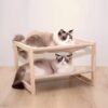 Pine Wood Single/Double-Layer Cat Hammock Bed