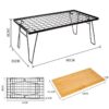 Foldable Iron Frame Bamboo Outdoor Multi-Purpose Table