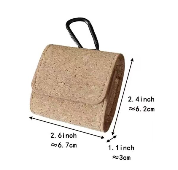 Cork Fabric Earbuds Case