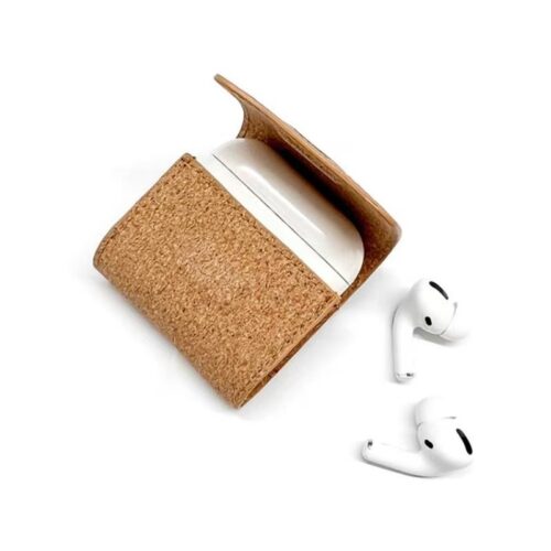 Cork Fabric Earbuds Case