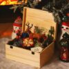 WechatIMG406 Custom Christmas Eve Santa Mail Pine Wooden Gift Box