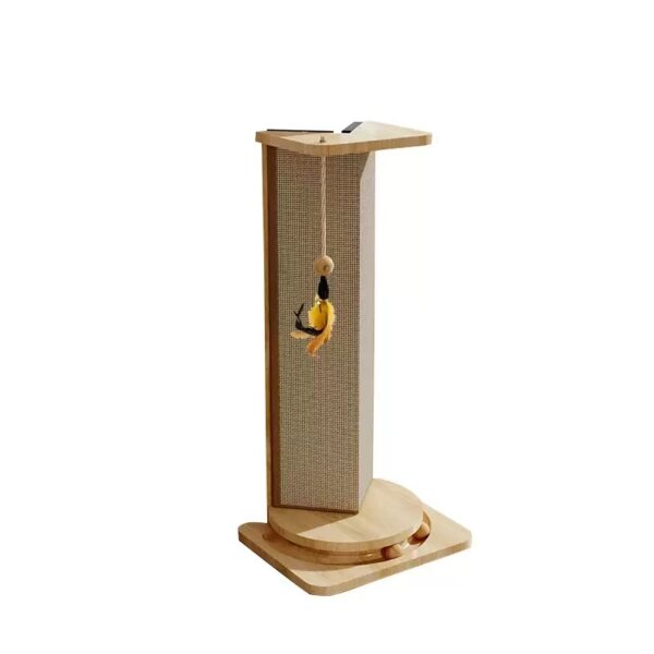 Pine Wood Corner Cat Scratching & Play Tower