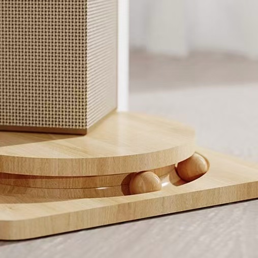 Pine Wood Corner Cat Scratching & Play Tower