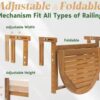 Compact & Heavy-Duty Pine Wood Balcony Table