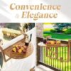 Compact & Heavy-Duty Pine Wood Balcony Table