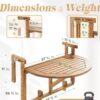 Compact & Heavy-Duty Pine Wood Balcony Table