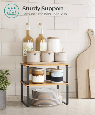 Bamboo Dual-Size Cabinet Organizer Set （2-piece）