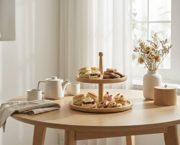 18e2367b5d7ae70542a3099959e29124 Double-Layer Round Wooden Tray