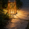 Solar-Powered Rechargeable Wooden Lamp