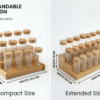 Bamboo Expandable Spice Jar Organizer Set
