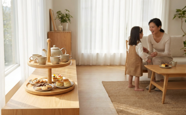 81368cb3ce632856c052881bcd31386b Double-Layer Round Wooden Tray