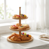 Three-Layer Round Wooden Tray