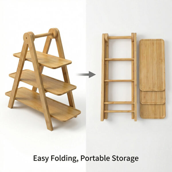 3-Tier Bamboo Pastry Stand