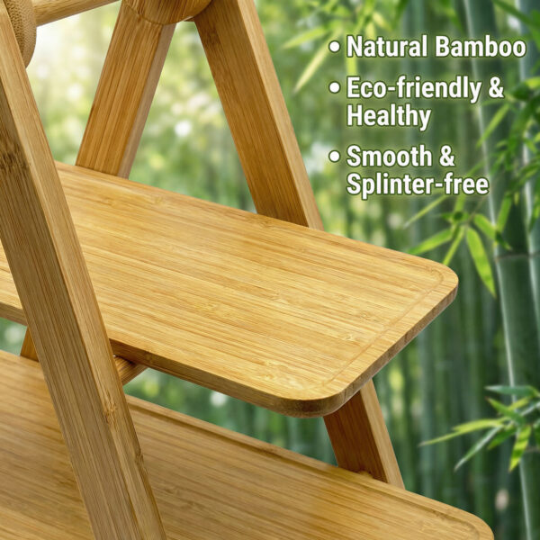 3-Tier Bamboo Pastry Stand