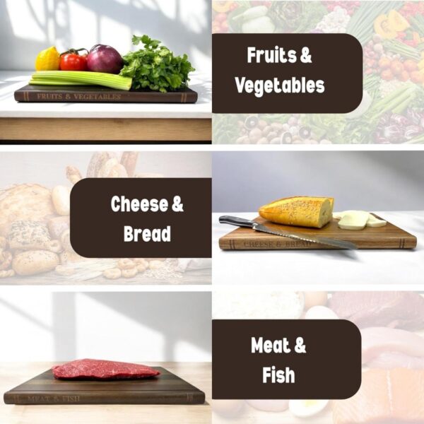 Book-Inspired Categorized Cutting Board Set