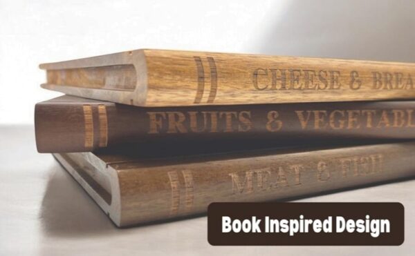 Book-Inspired Categorized Cutting Board Set