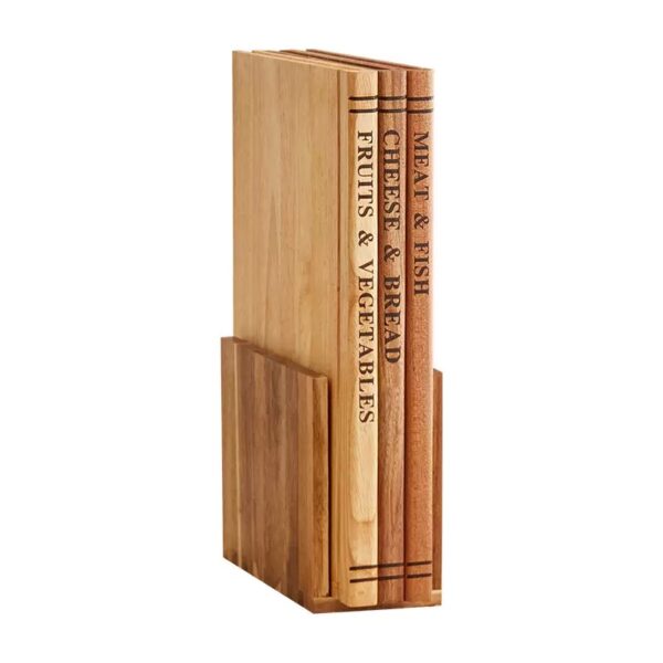 Book-Inspired Categorized Cutting Board Set