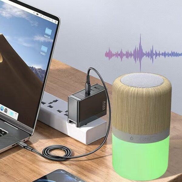 Bamboo Wooden Speaker with Light