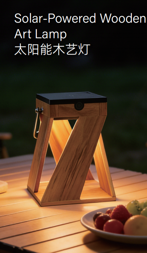 a614de6eeb1d2180fe6fb1d3883121aa Detachable and rechargeable solar-powered wooden lamp