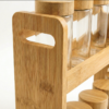 Bamboo Double-layer Spice Jar Storage Set