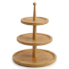 Three-Layer Round Wooden Tray