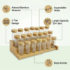Bamboo Expandable Spice Jar Organizer Set