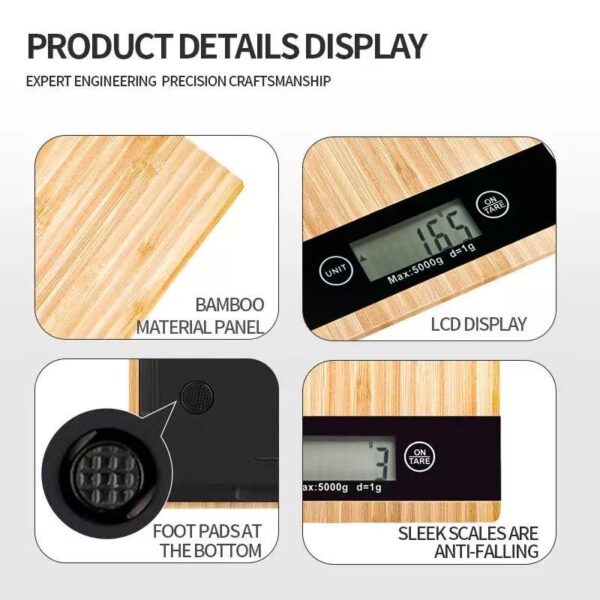 Bamboo electronic scale