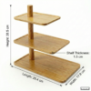 Three-tier Bamboo Pastry Tray