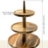 3-tier Acacia Wood Pastry Stand