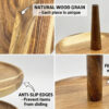 3-tier Acacia Wood Pastry Stand