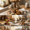 3-tier Acacia Wood Pastry Stand