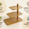 Three-tier Bamboo Pastry Tray