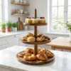 3-tier Acacia Wood Pastry Stand